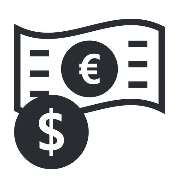 Valuta Lijn Vector Icon — Stockvector