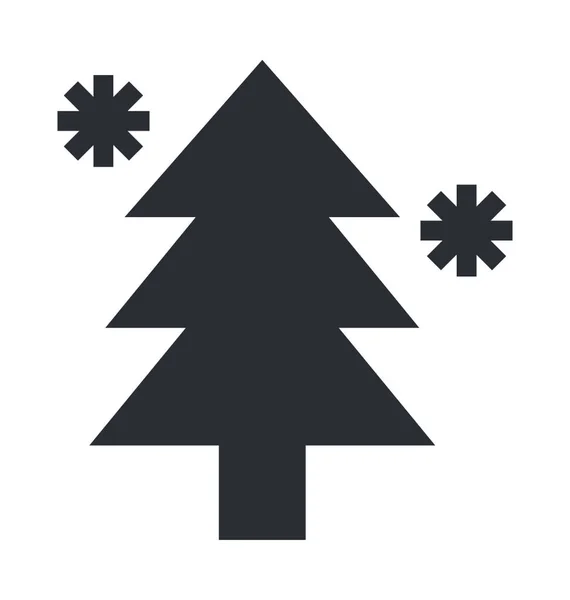 Christmas Tree Flat Vector Icon — Stock Vector