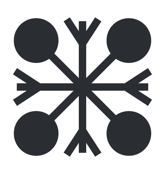 Snowflake Flat Vector Icon — Stock Vector