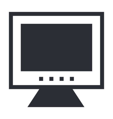 Monitör düz vektör simgeler.