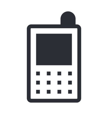 Telsizler Talkie düz vektör simgeler.