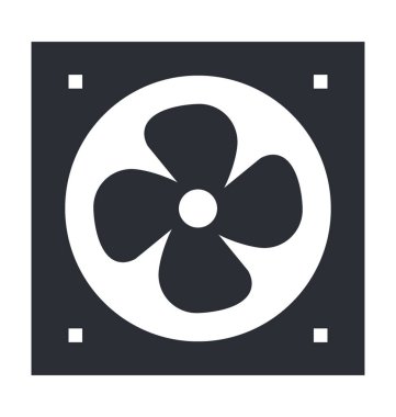 Bilgisayar Fan düz vektör simgeler.