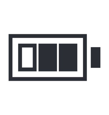  Tam dolu pil düz vektör simgeler.