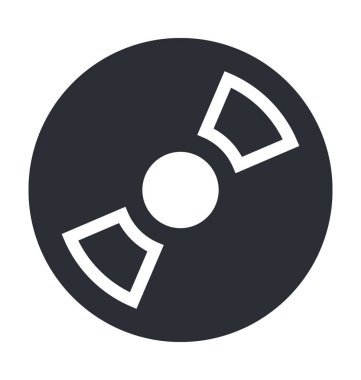 CD düz vektör simgesi