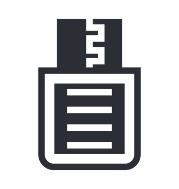 usb düz vektör simgesi