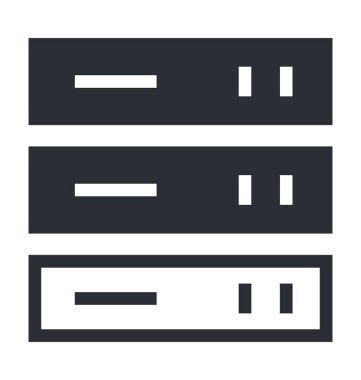 Sunucu Düz Vektör Simgesi