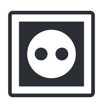 soket düz vektör simgesi