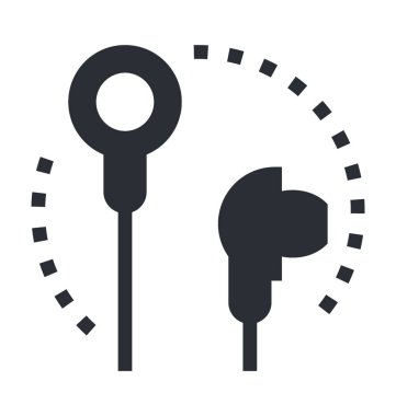 Kulaklık düz vektör simgesi