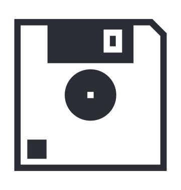 Disket düz vektör simgesi