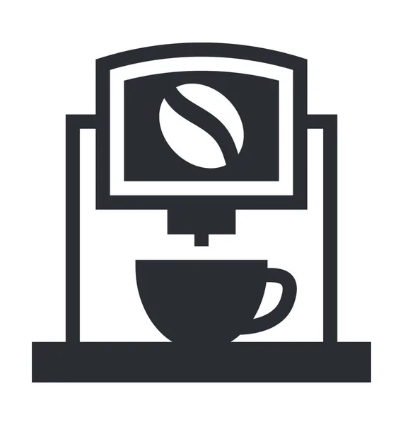 Kahve Makinesi Düz Vektör Simgeler — Stok Vektör