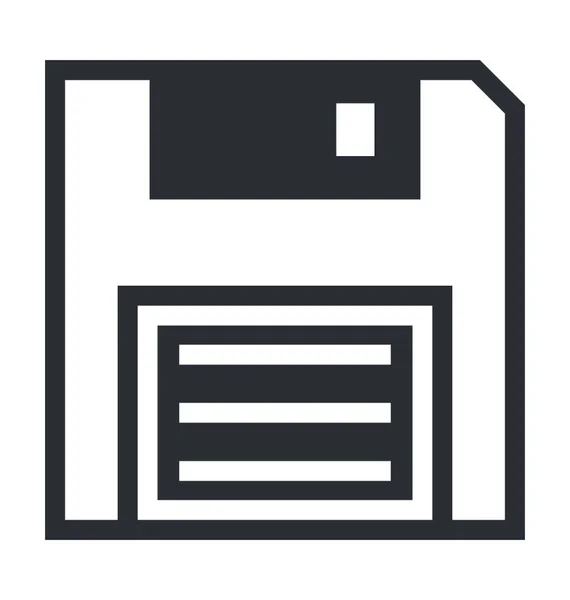 Floppy Flat Vector Icon — Stock Vector