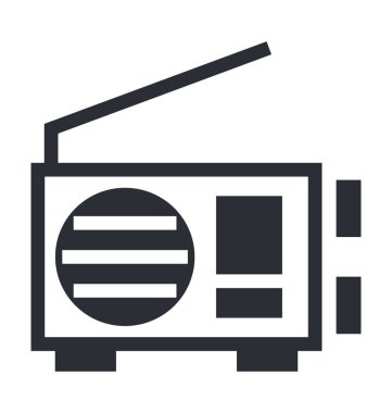 radyo düz vektör simgesi