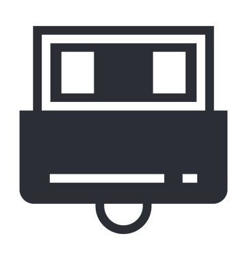 Şarj cihazı düz vektör simgesi