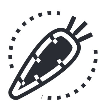 Havuç düz vektör simgesi