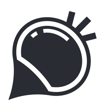  Şalgam düz vektör simgesi