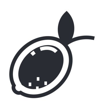 limon düz vektör simgesi 