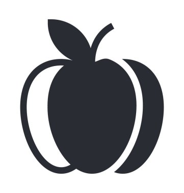 Dolmalık biber düz vektör simgesi