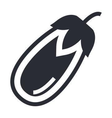  patlıcan düz vektör simgesi