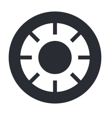 Yarım portakal düz vektör simgesi