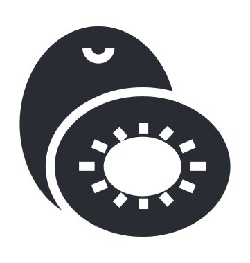 Kivi Meyve düz vektör simgesi