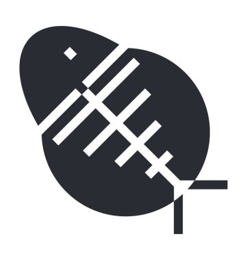 Balık iskelet düz vektör simgesi