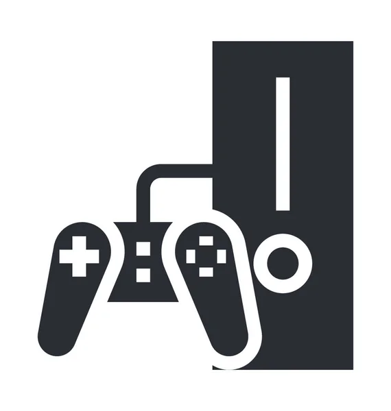 Play Station Flat Vector Icon — Stock Vector