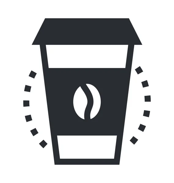 Kaffeetasse Flacher Vektor Symbol — Stockvektor