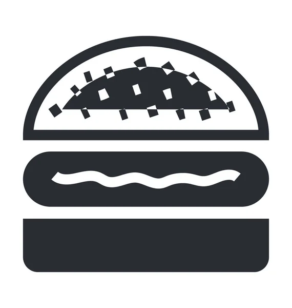 Burger Plana Vector Ícone — Vetor de Stock