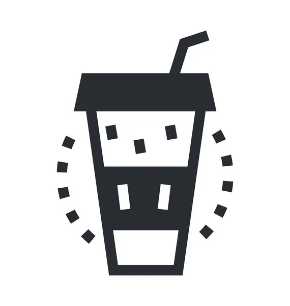 Juice Cup Flat Vector Icon — Stock Vector