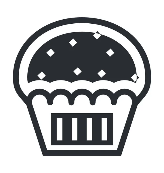 Muffin Ploché Vektorové Ikony — Stockový vektor
