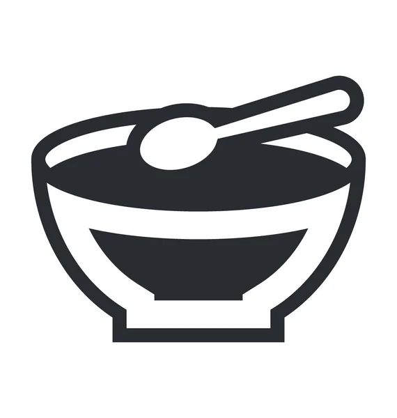 Soupe Plat Vectoriel Icône — Image vectorielle