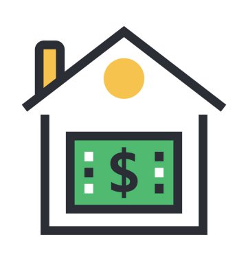 bank renkli vektör simgesi