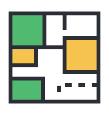 İnşaat planı renkli vektör simgesi