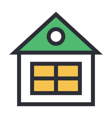 Residence renkli vektör simgesi