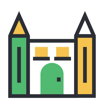 Cami renkli vektör simgesi