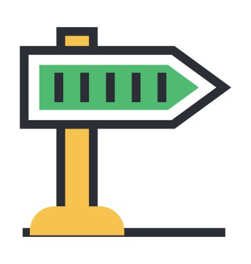 Işaret renkli vektör simgesi