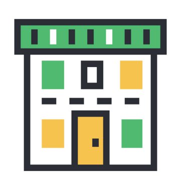 ev renkli vektör simgesi