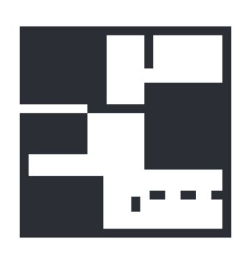 İnşaat planı düz vektör simgesi