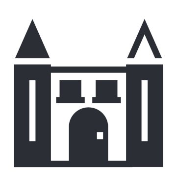 ev binası düz vektör simgesi