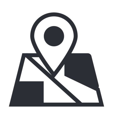 Konum Pin Düz Vektör Simgesi