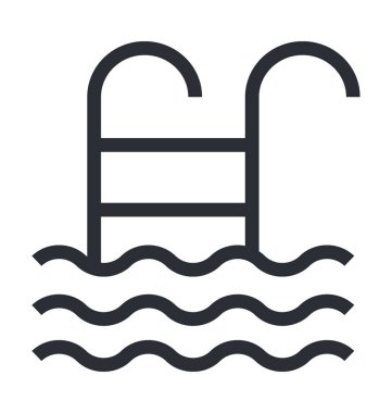 Merdivenler düz vektör simge havuz