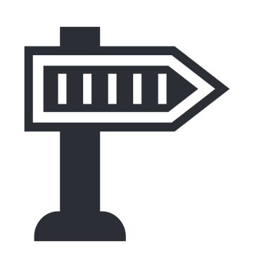 Işaret düz vektör simgesi