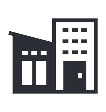 Konut Daire düz vektör simgesi