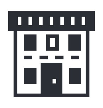 ev düz vektör simgesi