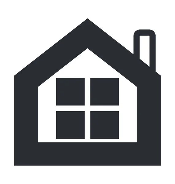 Cottage Flat Vector Icon — Stock Vector