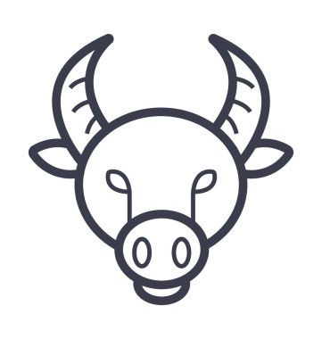 domuz yassı vektör simgesi