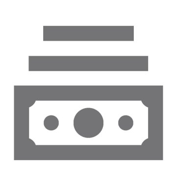 Banknot düz vektör simgesi