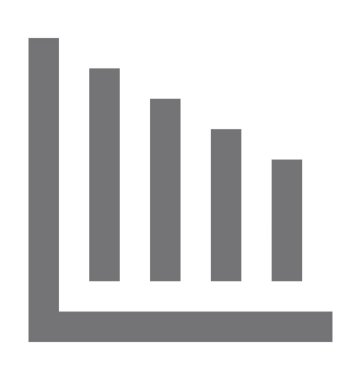 Çubuk grafik düz vektör simgesi
