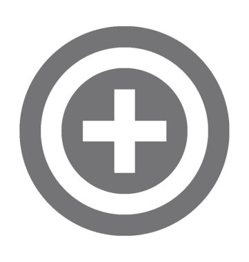 İşareti düz vektör simge ekle