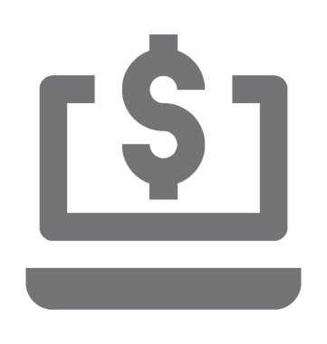 Dolar düz vektör simgesi